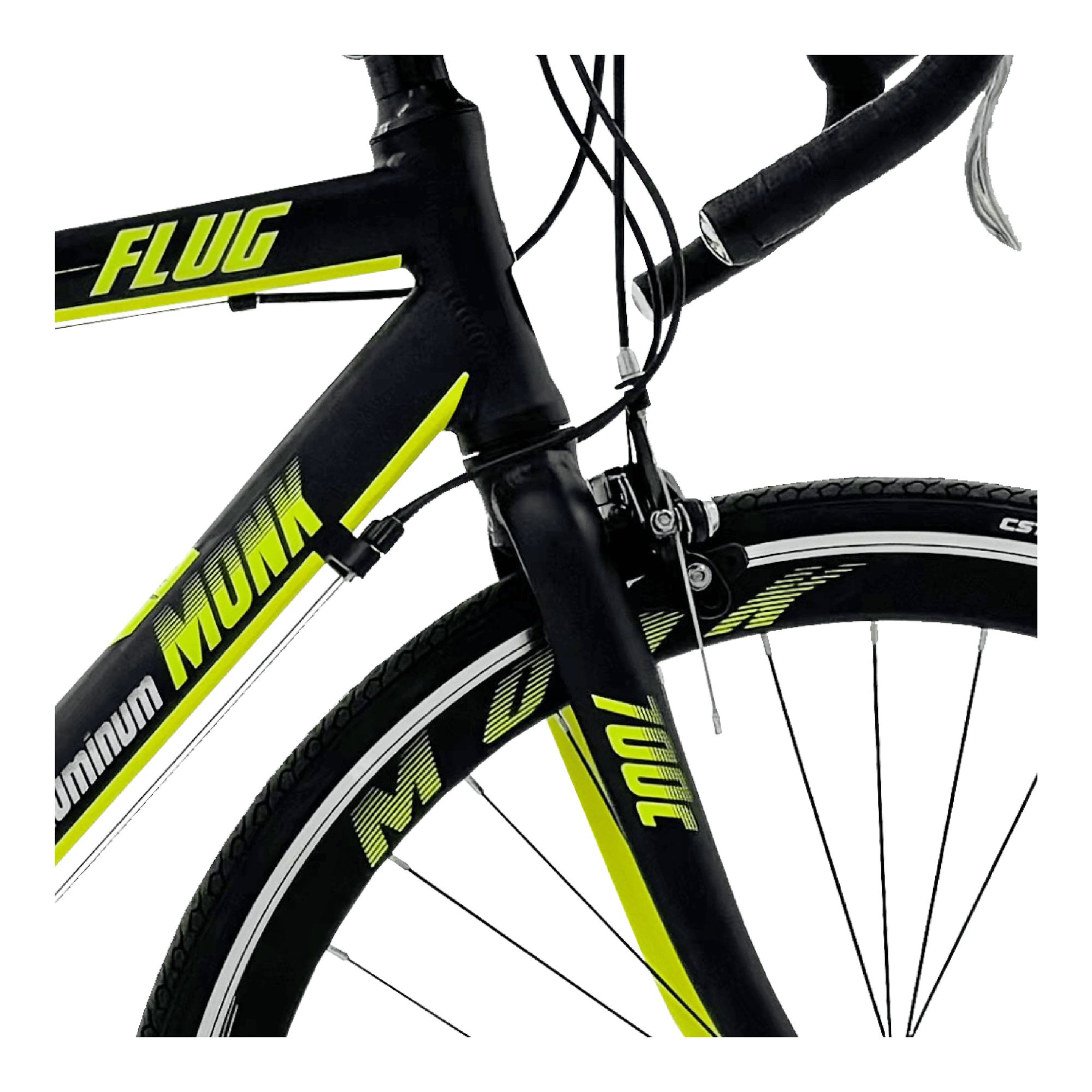 Foto 6 pulgar | Bicicleta De Ruta Monk Flug Rodada 700 Negro Amarillo