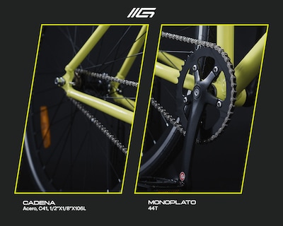 Foto 3 | Bicicleta Fixie Amarillo 51