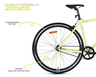 Foto 6 | Bicicleta Fixie Amarillo 51