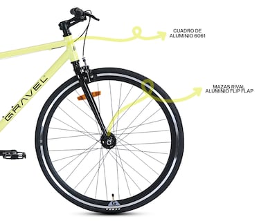 Foto 7 | Bicicleta Fixie Amarillo 51
