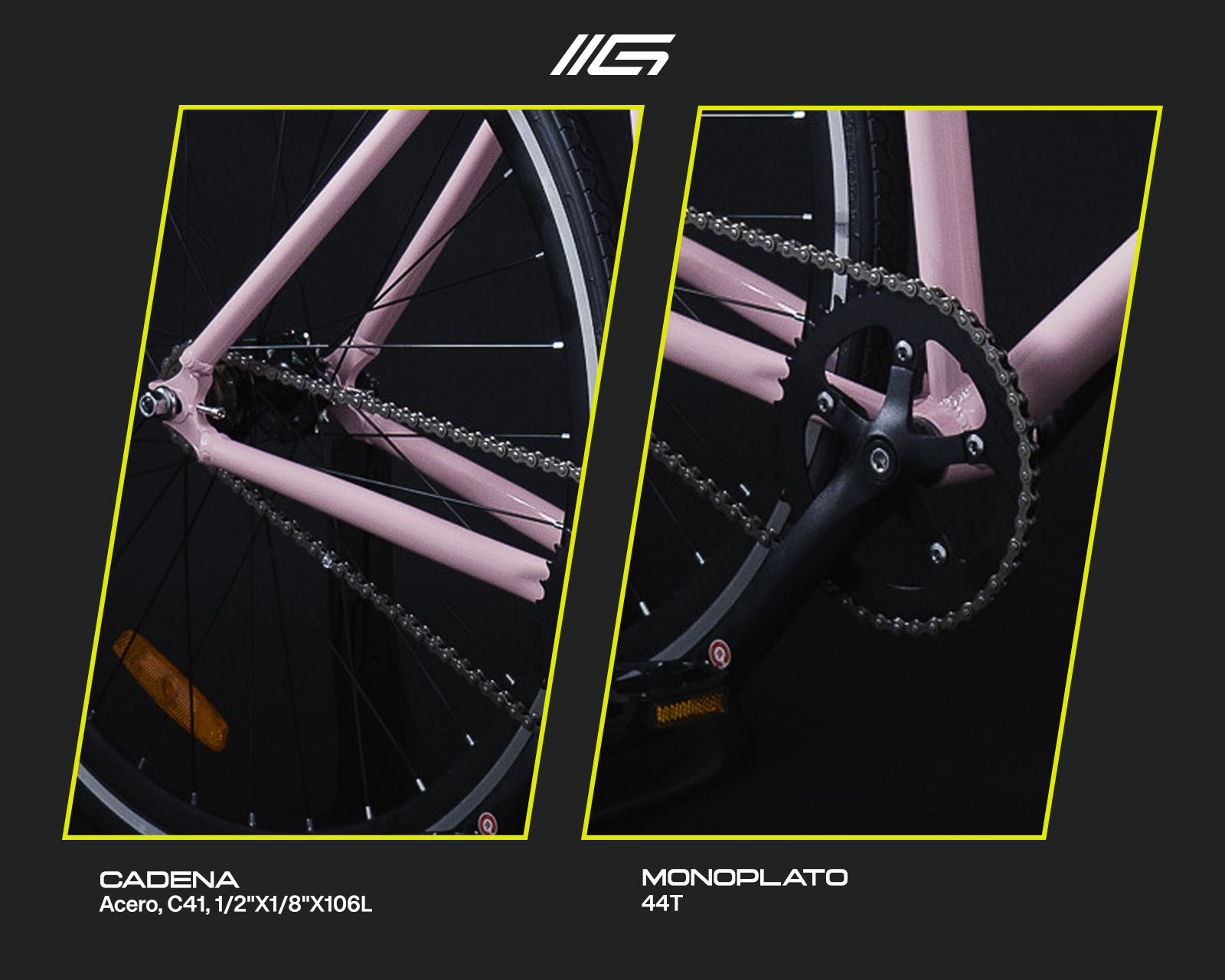 Foto 4 pulgar | Bicicleta Fixie Rosa 51