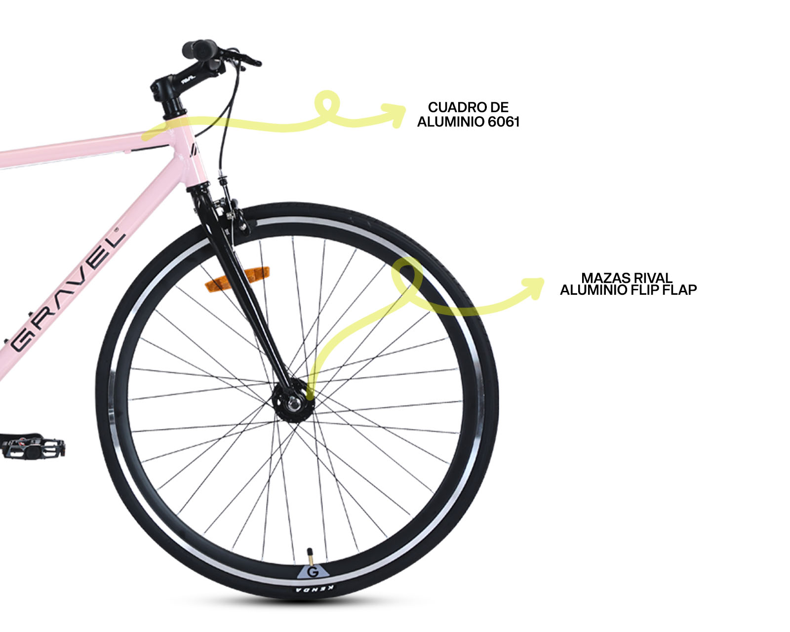 Foto 7 | Bicicleta Fixie Rosa 51
