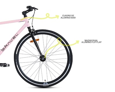 Foto 7 | Bicicleta Fixie Rosa 51