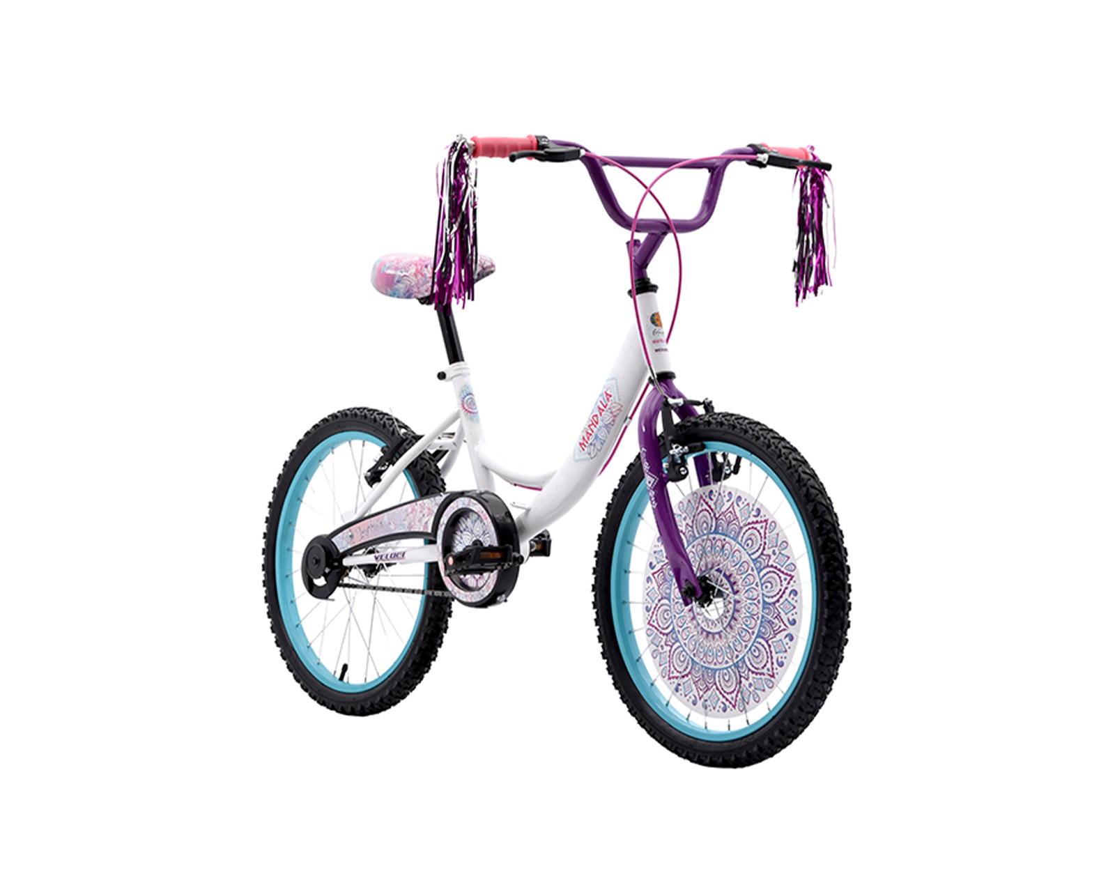 Bicicleta Veloci Mandala Plus Bmx Rodada 20 color Blanco