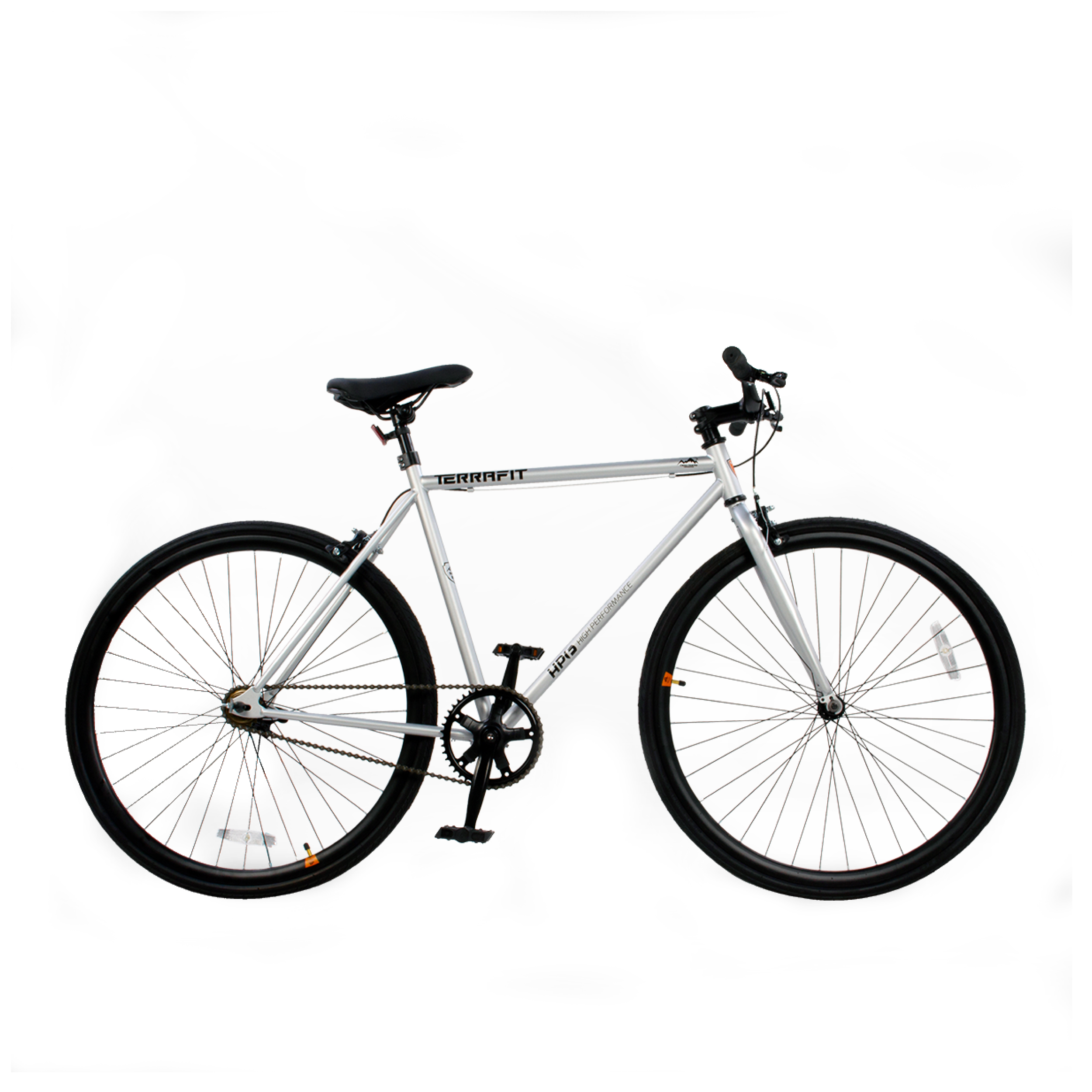 Bicicleta TerraFit Fixie Rodada 700 Ciudad Atenea Plata