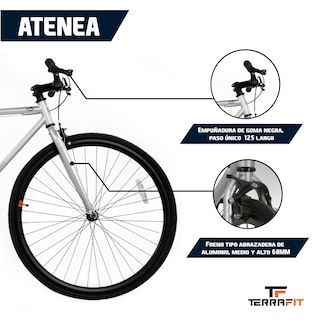 Foto 2 | Bicicleta TerraFit Fixie Rodada 700 Ciudad Atenea Plata