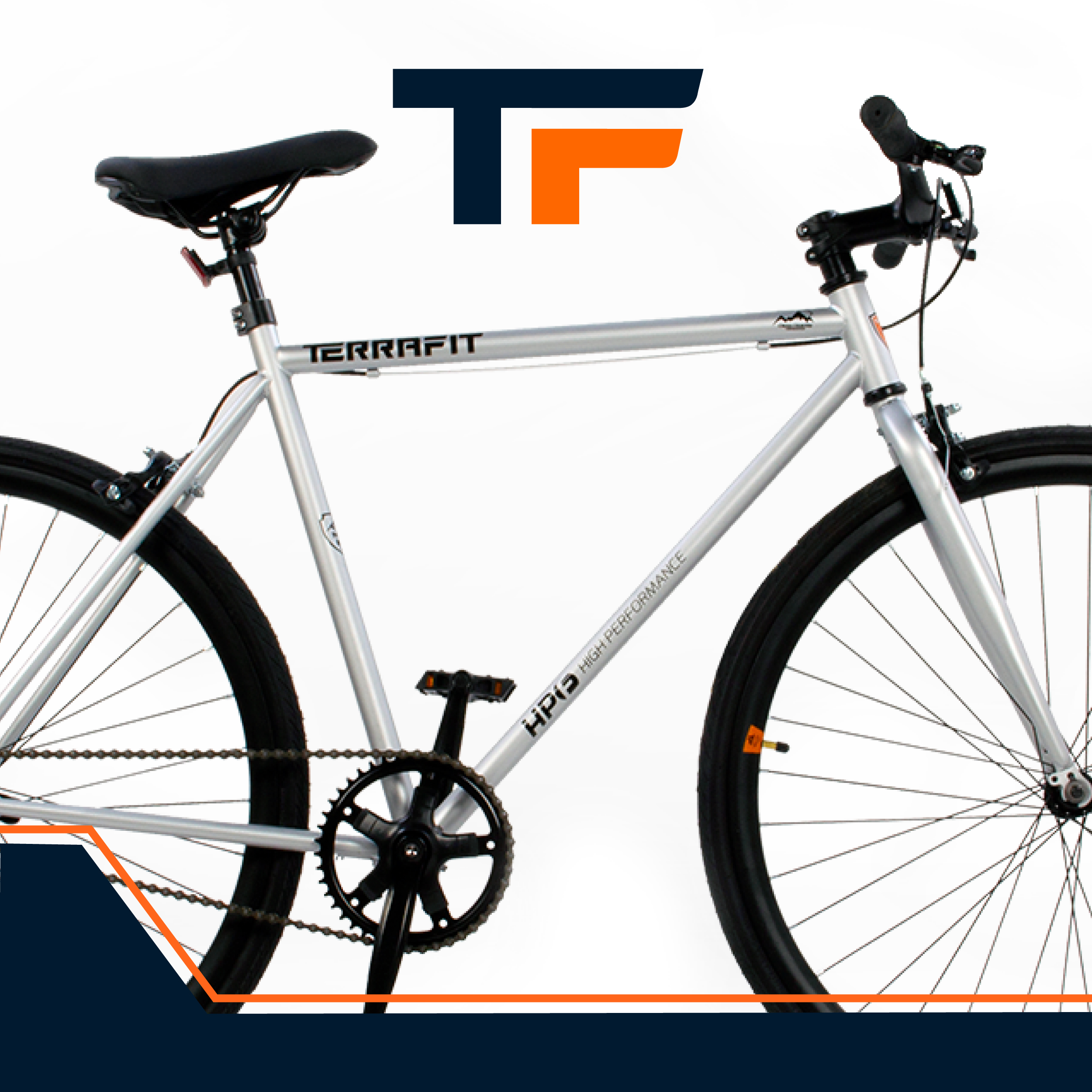 Foto 8 pulgar | Bicicleta TerraFit Fixie Rodada 700 Ciudad Atenea Plata