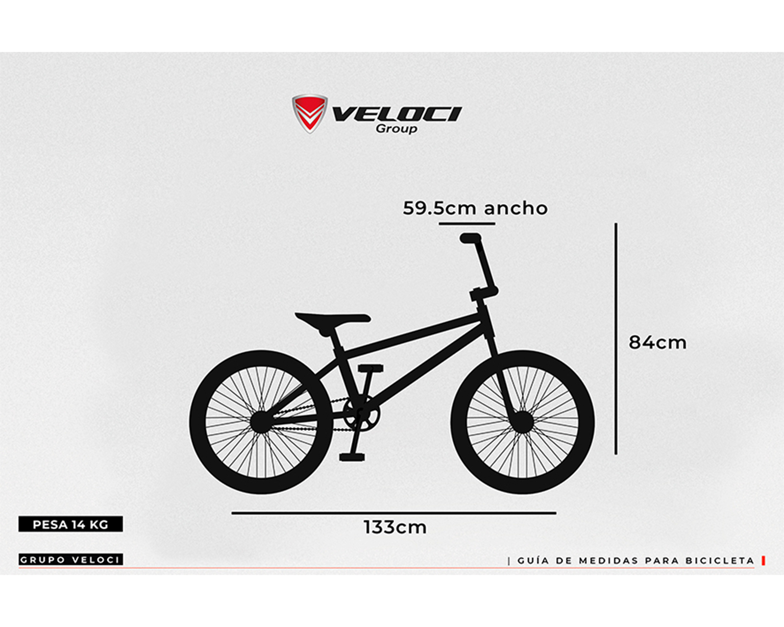 Foto 8 pulgar | Bicicleta Veloci Bmx Freestyle 20" color Plata