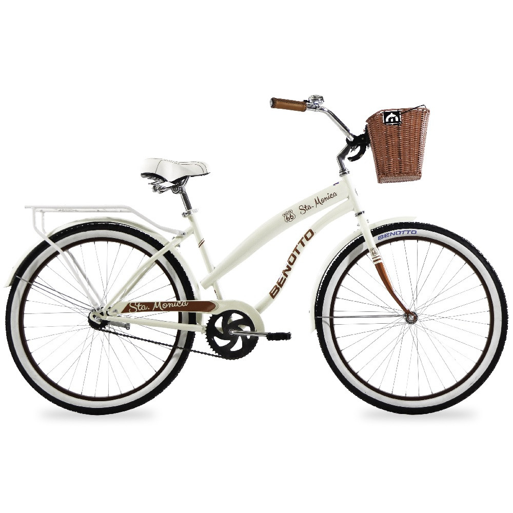 Bicicleta City Sta Monica R26 Blanca Unitalla Mujer Benotto