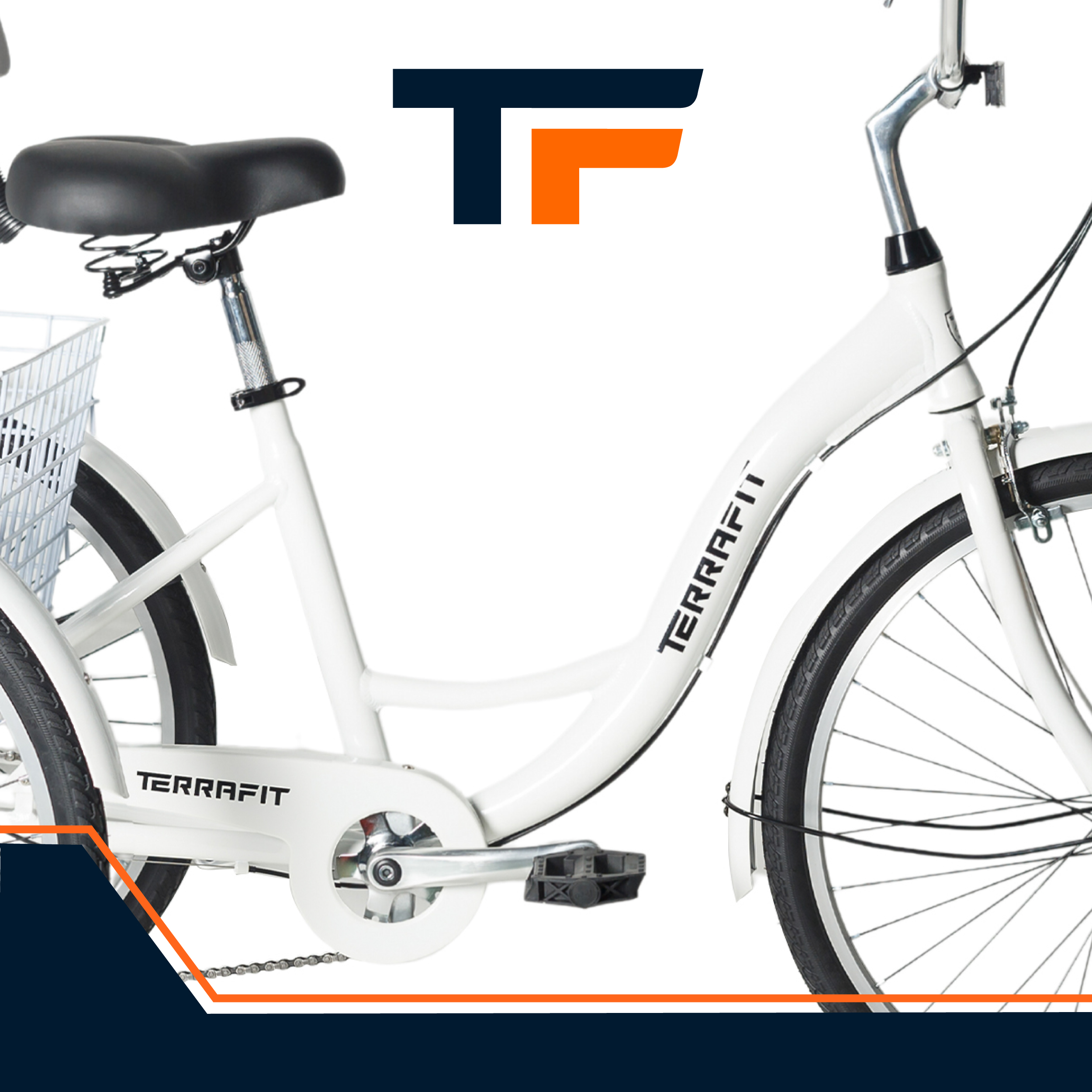 Foto 7 | Tricicleta Urbana Terrafit R26 Acero Inoxidable 7v Color Blanco