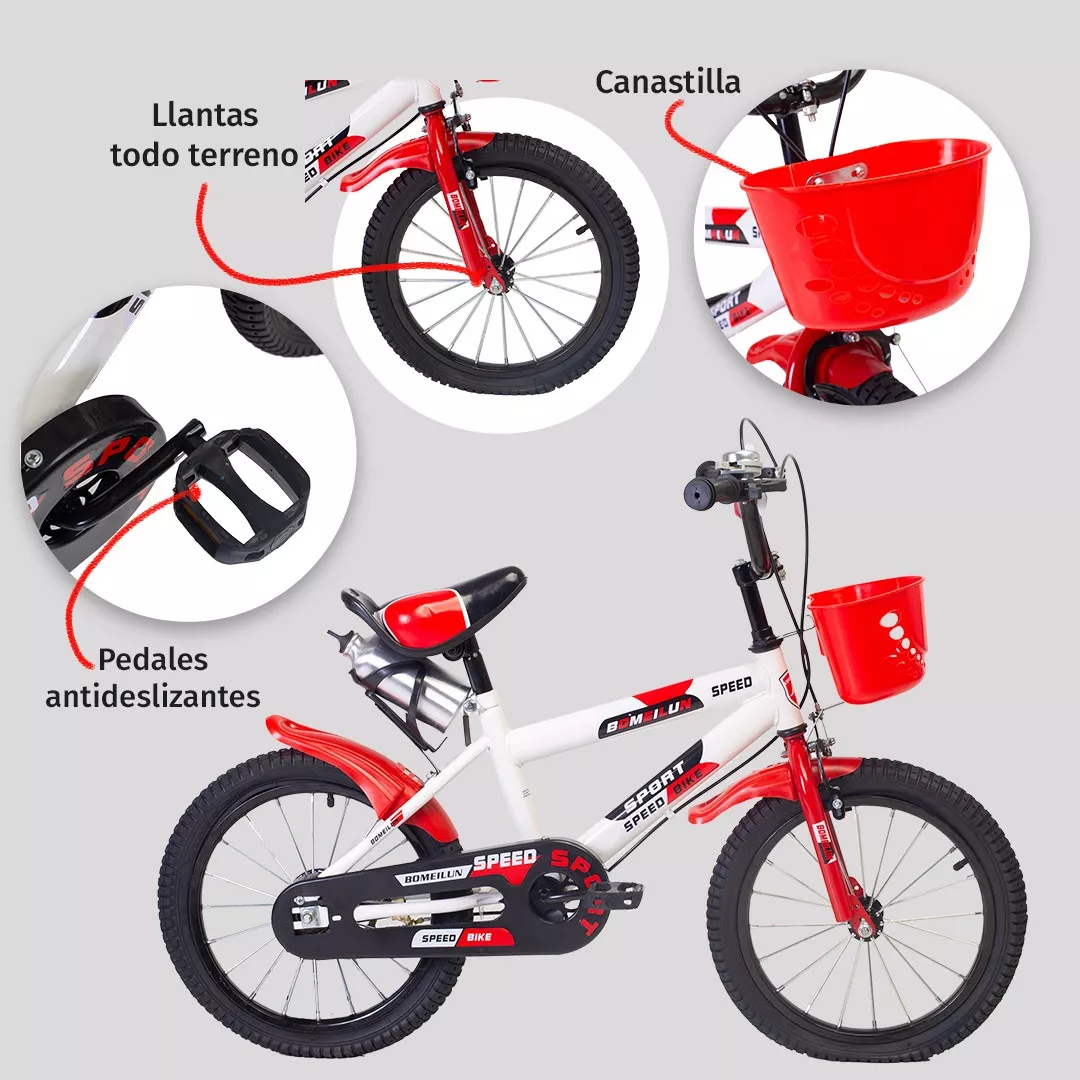 Foto 3 pulgar | Bicicleta Entrenadora para Niños AEIOU Qk-11 con Campana R20