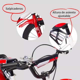 Foto 3 | Bicicleta Entrenadora para Niños AEIOU Qk-11 con Campana R20