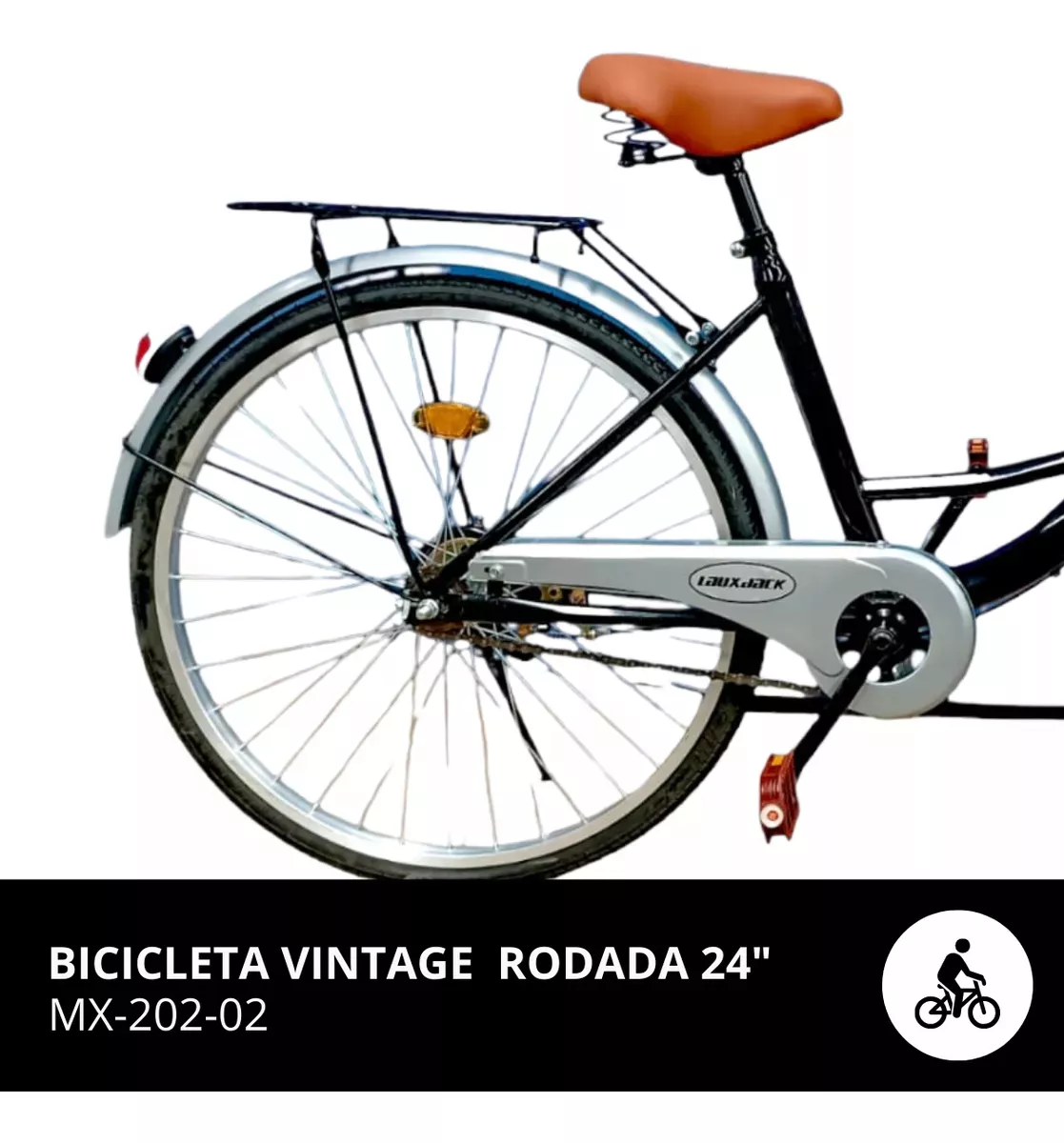 Foto 4 pulgar | Bicicleta Urbana Vintage R24 Retro con Canastilla