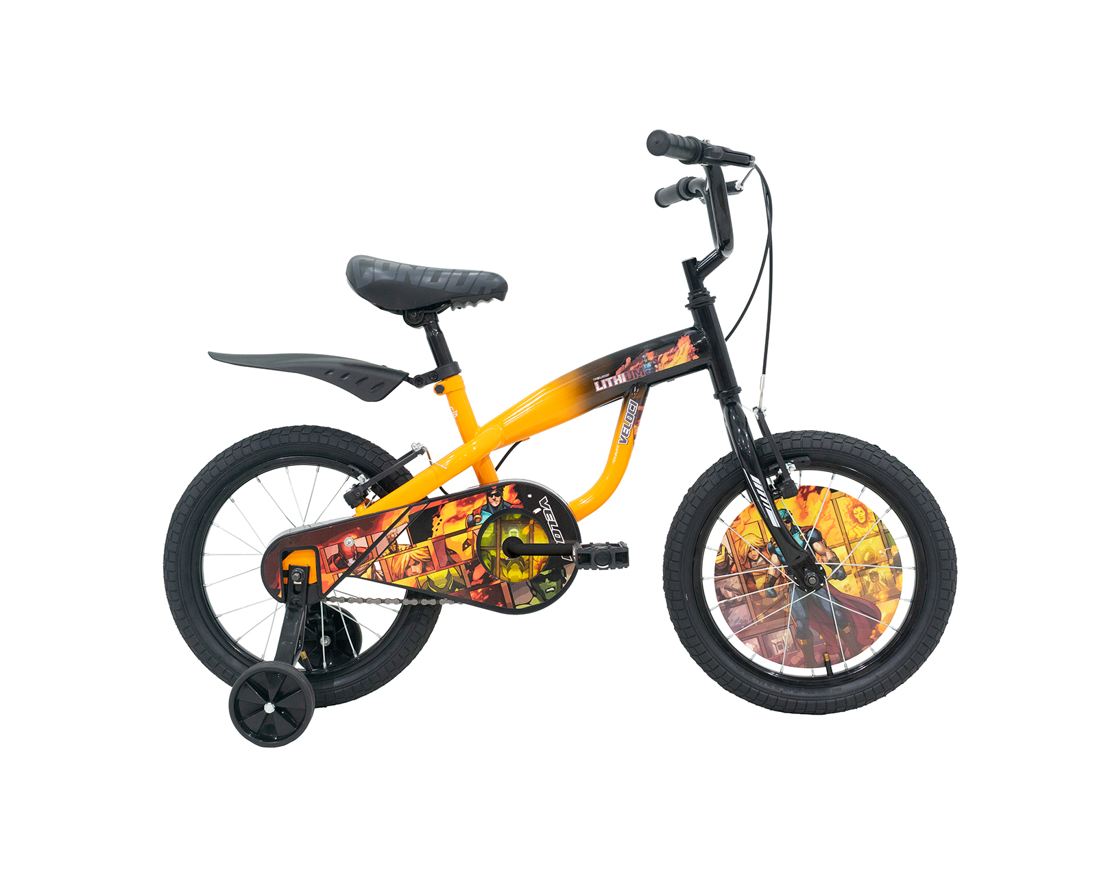 Bicicleta Veloci Lithium Rodada 16 Naranja