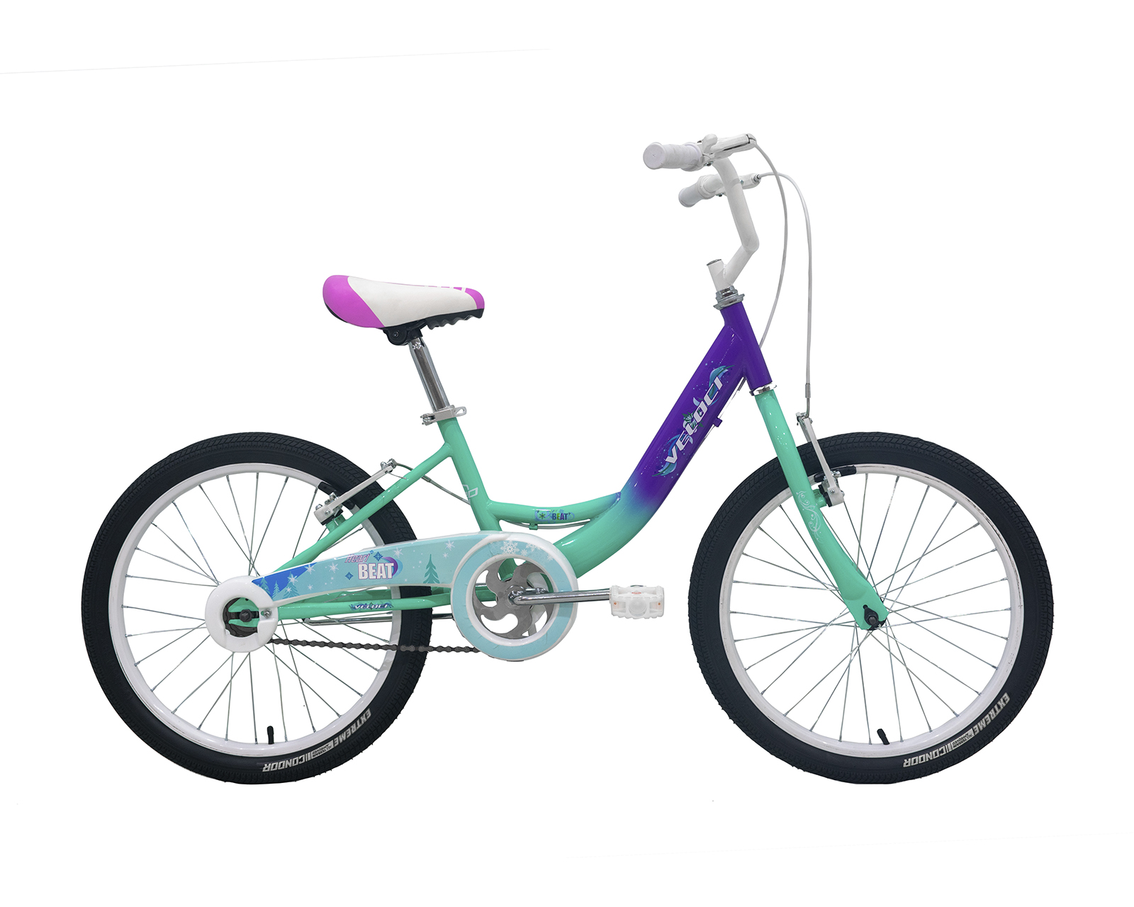 Bicicleta Veloci Heart Beat Rodada 20 Morado