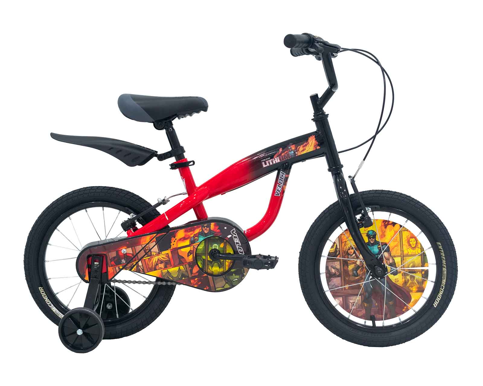 Bicicleta Veloci Lithium Rodada 16 Rojo