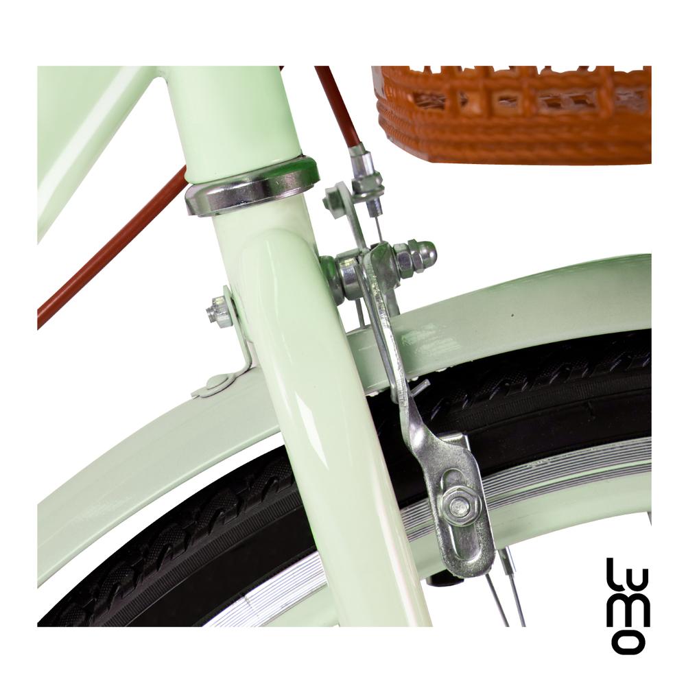 Foto 5 pulgar | Bicicleta Urbana De Paseo R26 Doble Freno Vintage Canastilla
