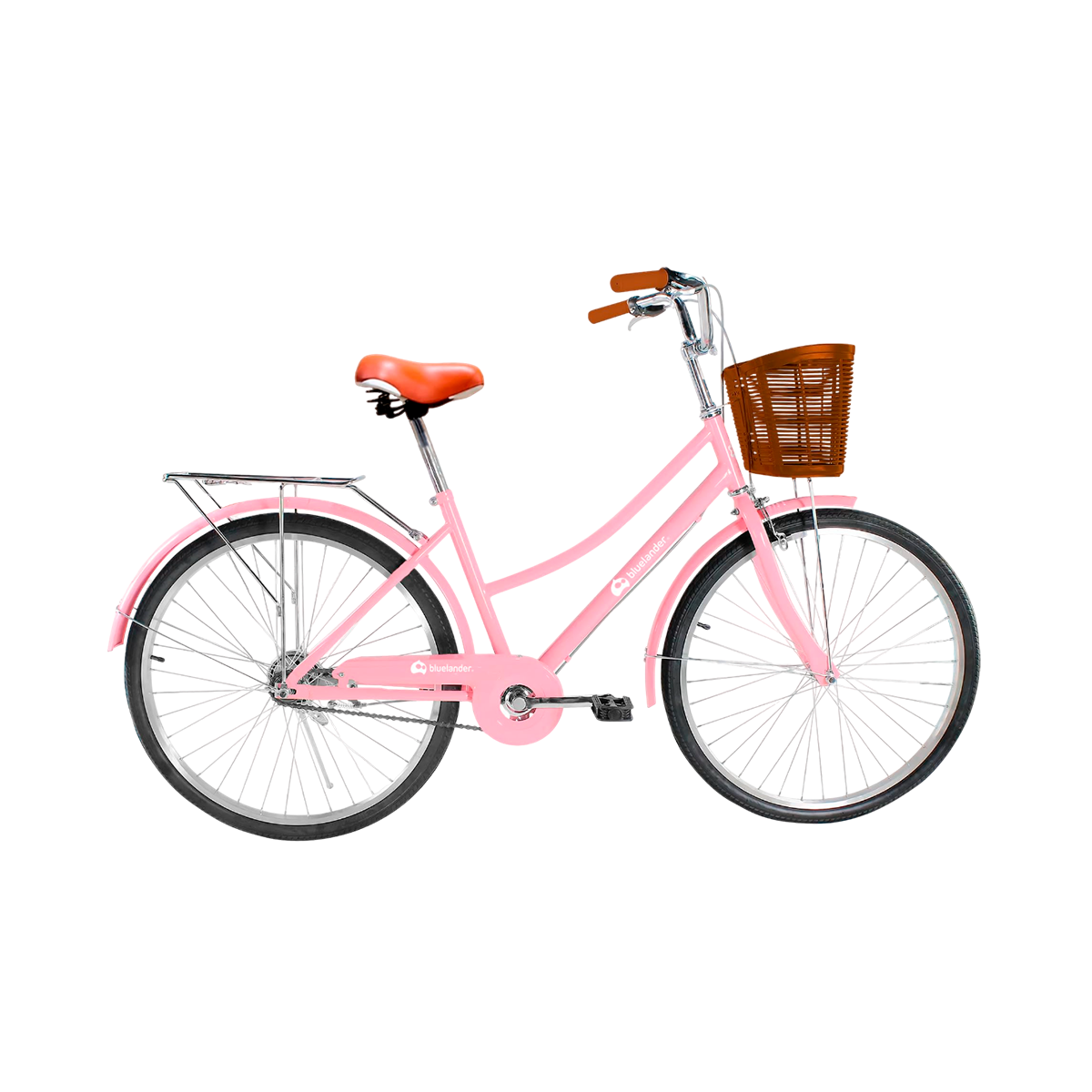 Foto 2 pulgar | Bicicleta Urbana Rodada 29 Bluelander Rosa Con Canasta Para Bicicleta