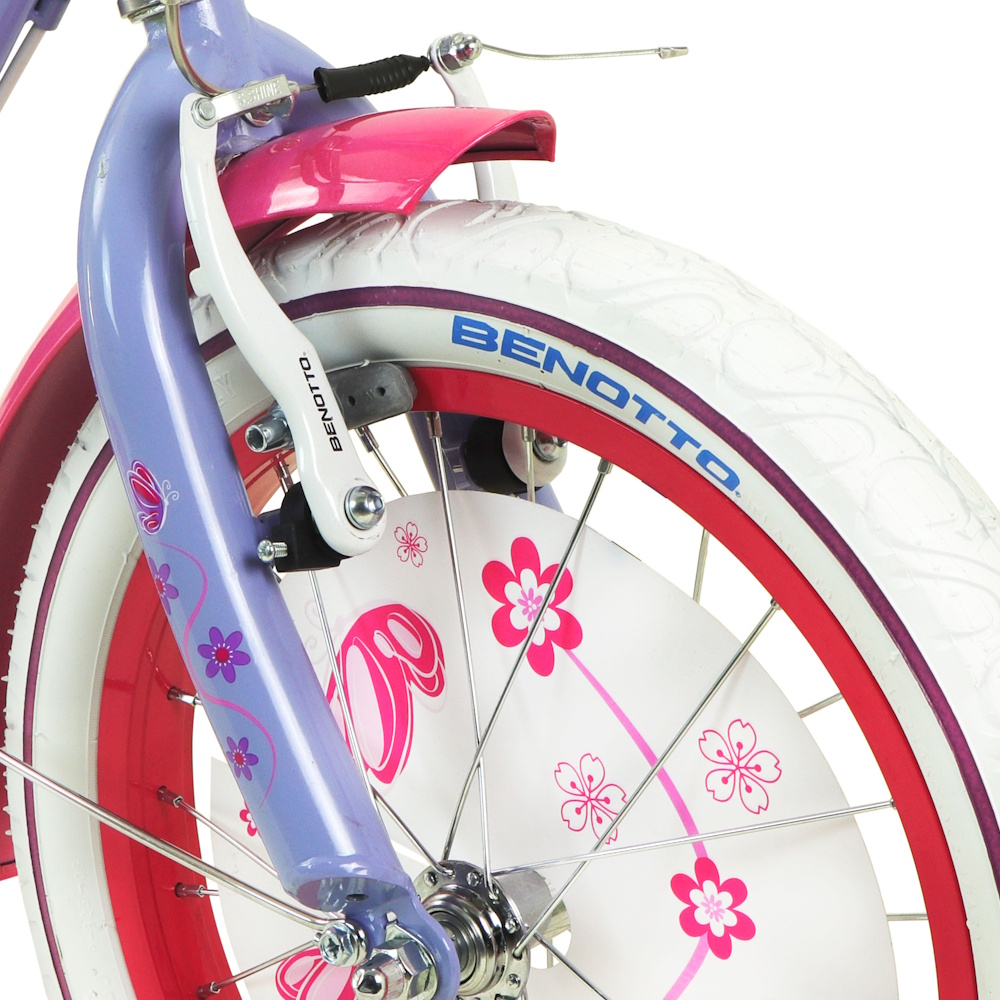 Foto 4 pulgar | Bicicleta City Brianna Ruedas Laterales R16 1v Lila Benotto