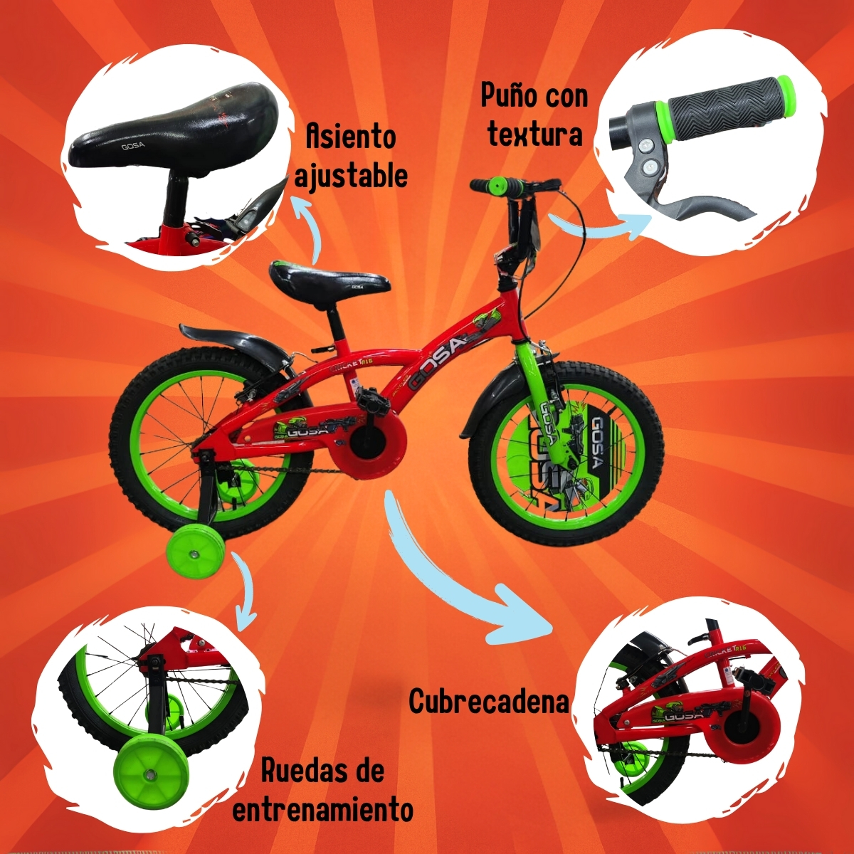 Foto 4 pulgar | Bicicleta Gosa R16 Cricket Roja