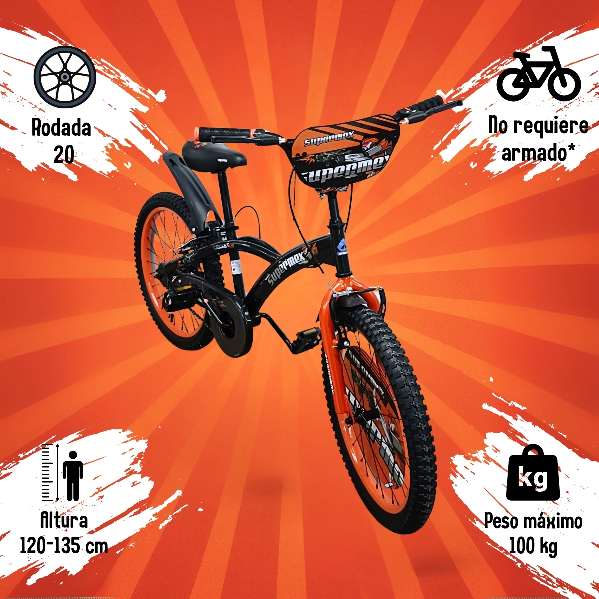 Foto 3 pulgar | Bicicleta Gosa R20 Cricket Negro
