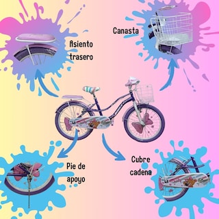 Foto 3 | Bicicleta Gosa R20 Dolly C/luz Y Sonido Morada