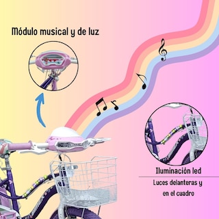 Foto 4 | Bicicleta Gosa R20 Dolly C/luz Y Sonido Morada