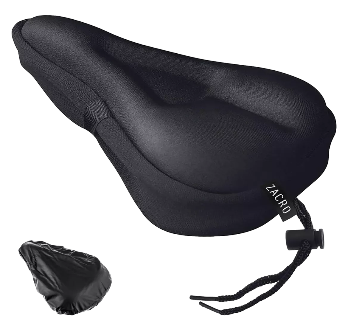 Foto 2 pulgar | Cojín De Asiento De Gel Para Bicicleta Con Impermeable Cubre, Negro