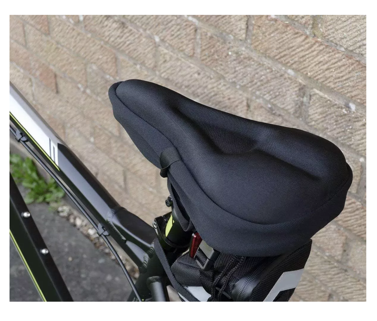 Foto 5 pulgar | Cojín De Asiento De Gel Para Bicicleta Con Impermeable Cubre, Negro