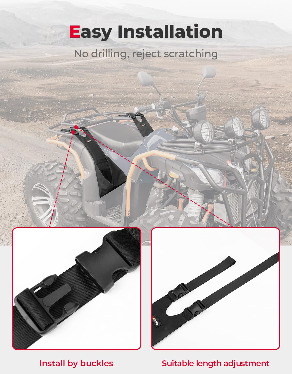Foto 5 | Estriberas Kemimoto Universales Para Pasajeros Traseros Atv, 2 Unidades - Venta Internacional.
