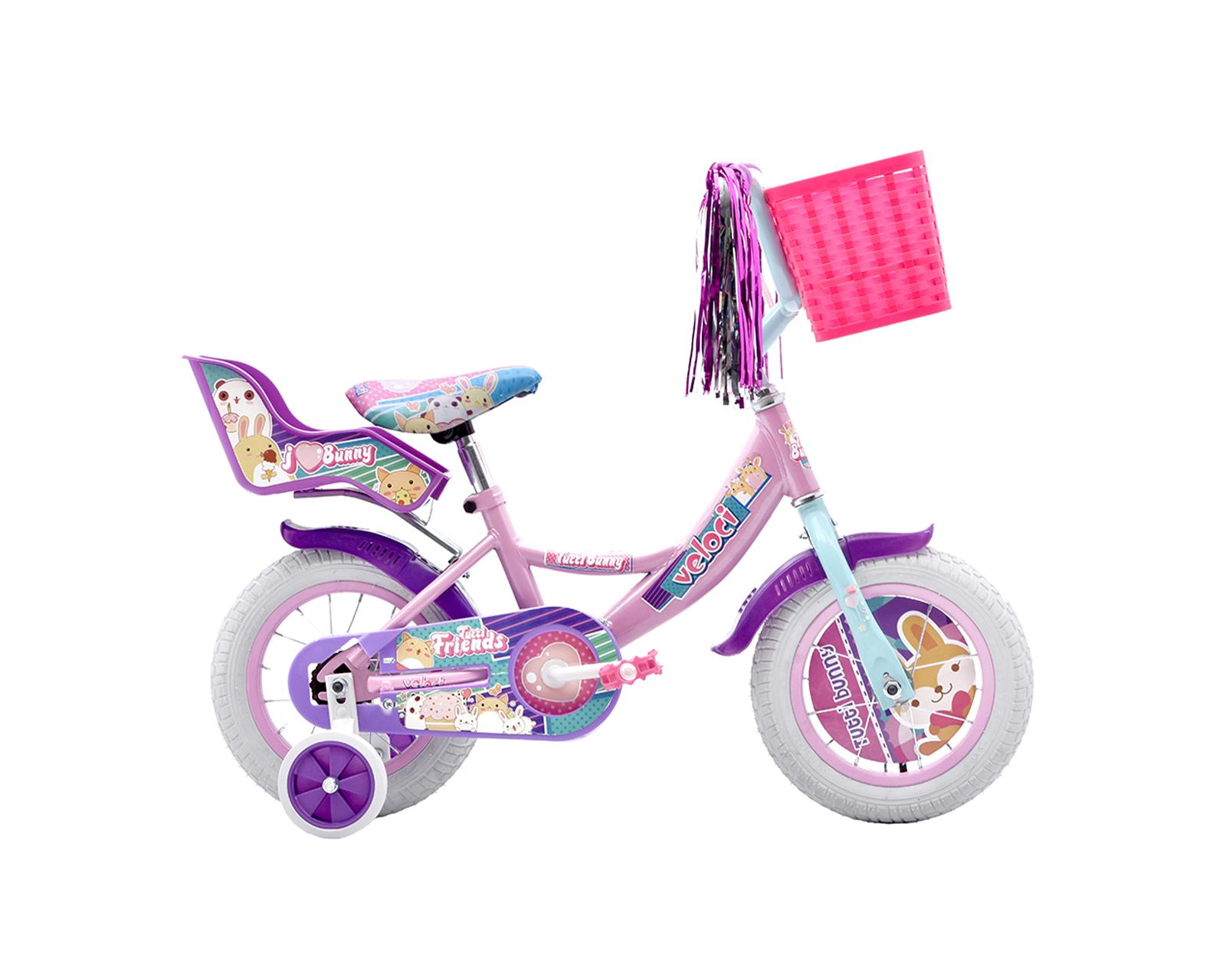Foto 2 | Bicicleta Veloci Tutti Bunny Rodada 12 color Rosa