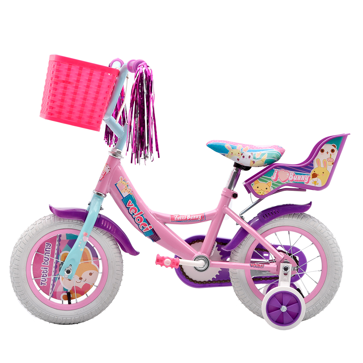 Foto 3 | Bicicleta Veloci Tutti Bunny Rodada 12 color Rosa