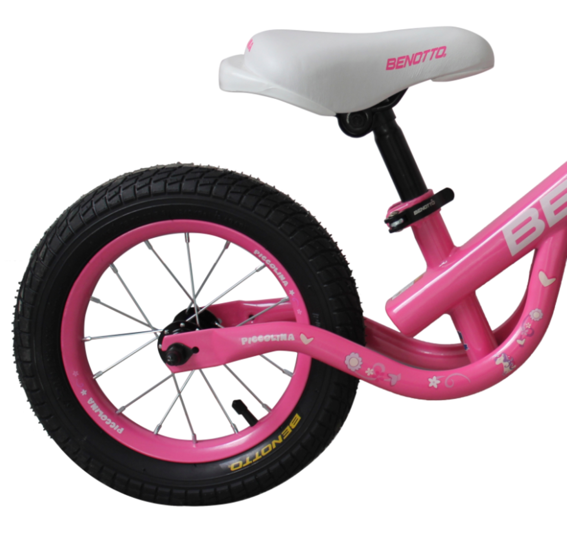 Foto 3 pulgar | Bicicleta Entrenadora Benotto Piccolina color Rosa con Blanco R12 para Niña