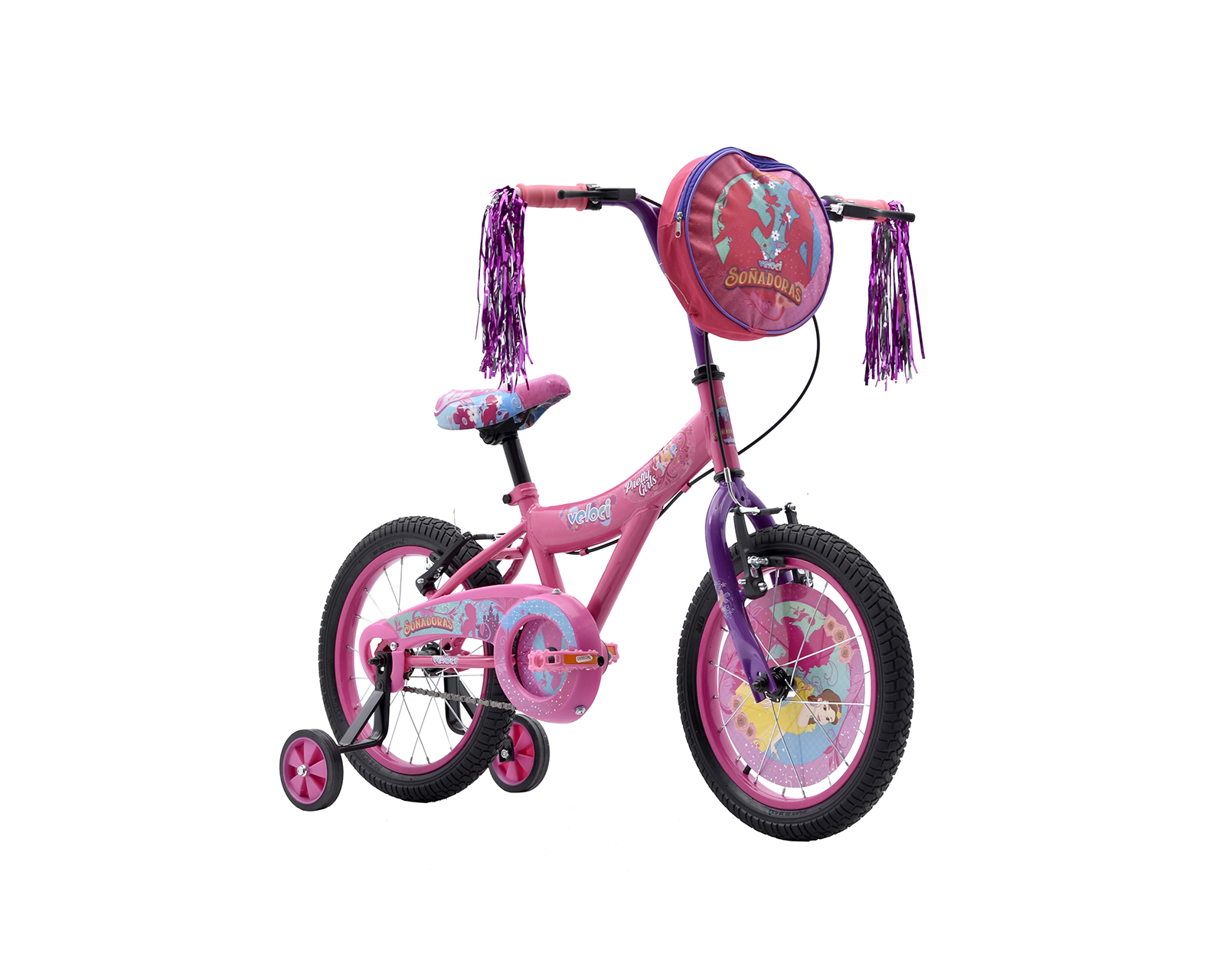 Bicicleta Veloci Soñadoras Rodada 16 Rosa