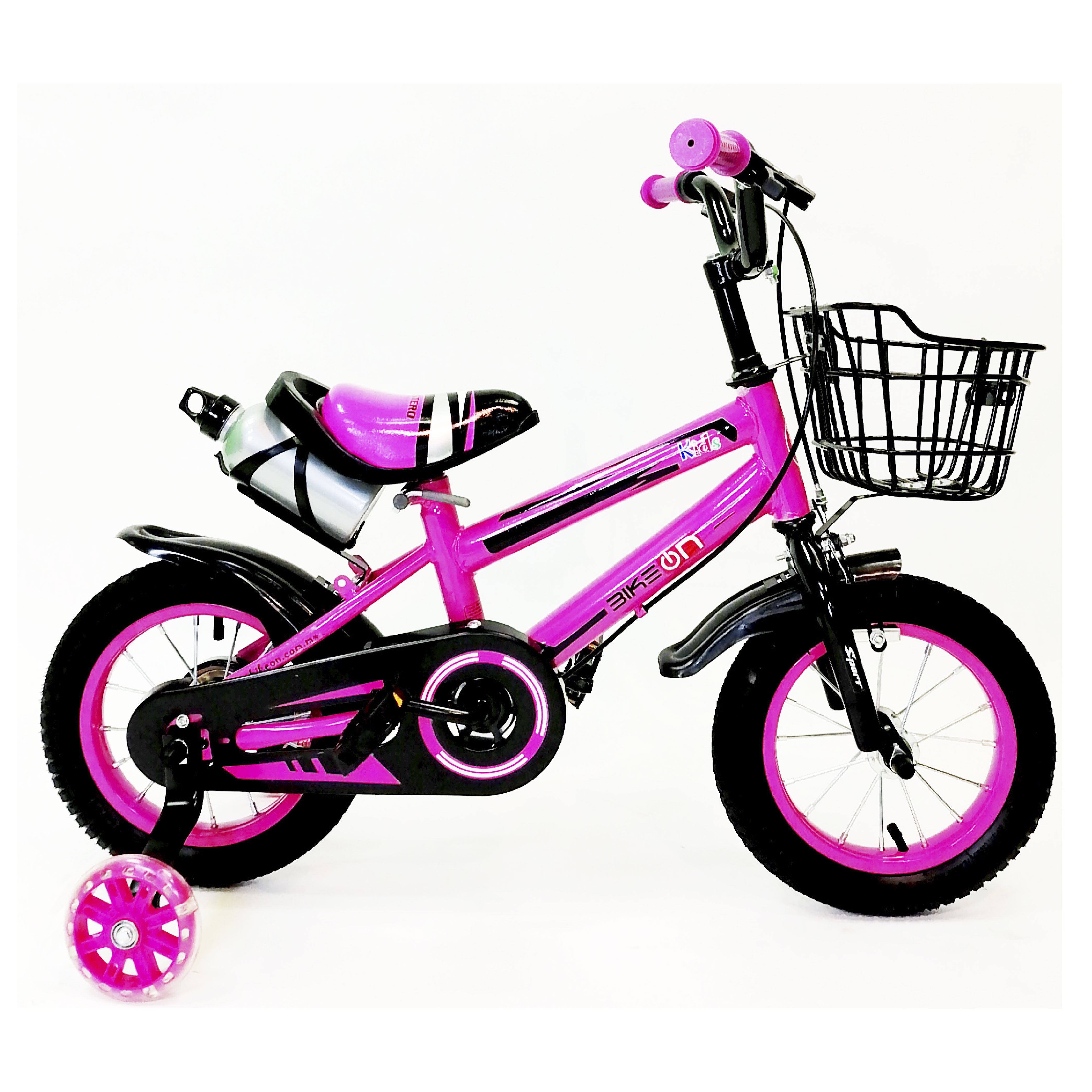 Foto 2 pulgar | Bicicleta para Niña Bikeon Kids Rosa R12 con Luces en Llantas