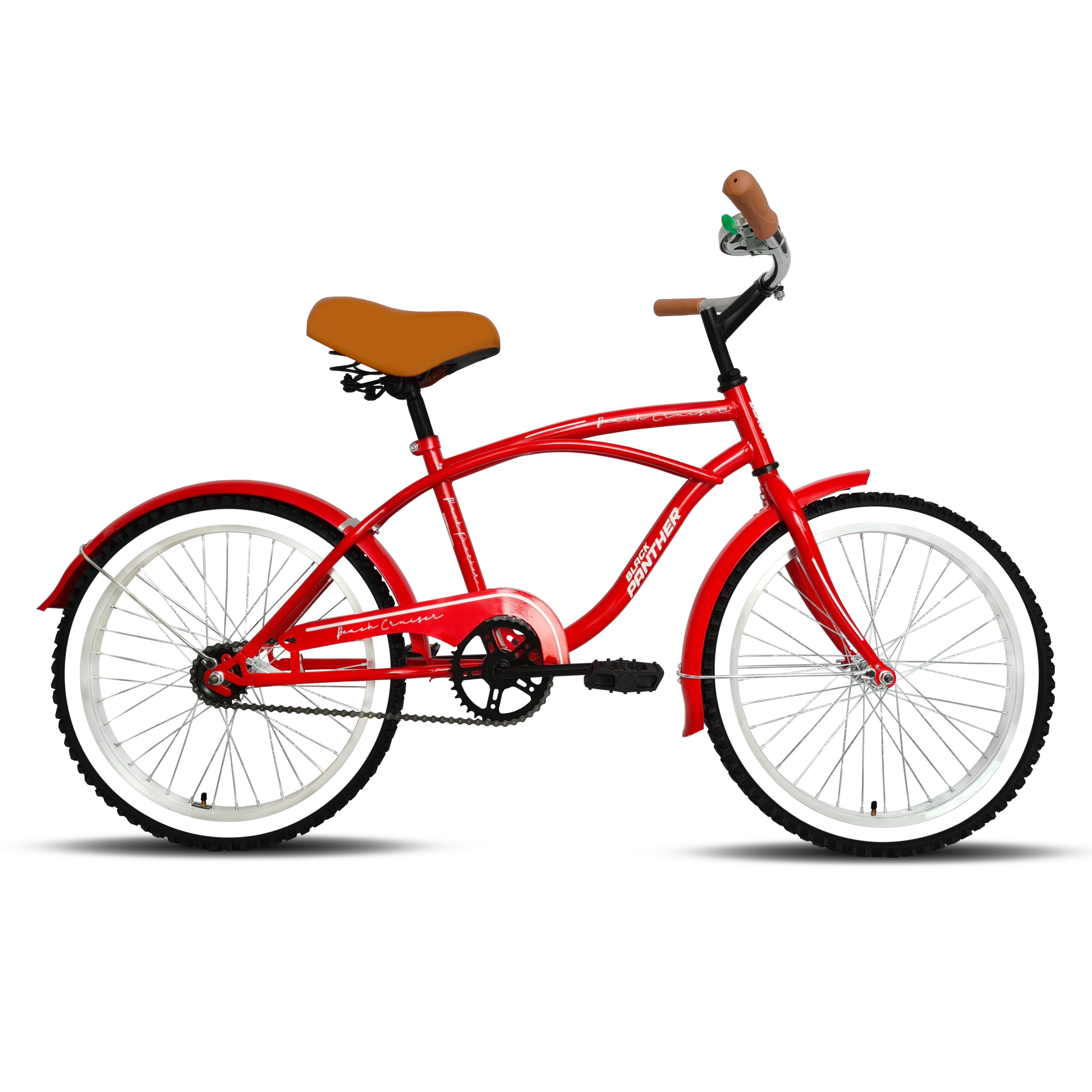 Foto 2 pulgar | Bicicleta Infantil Black Panther Beach Cruiser color Rojo Rodada 20