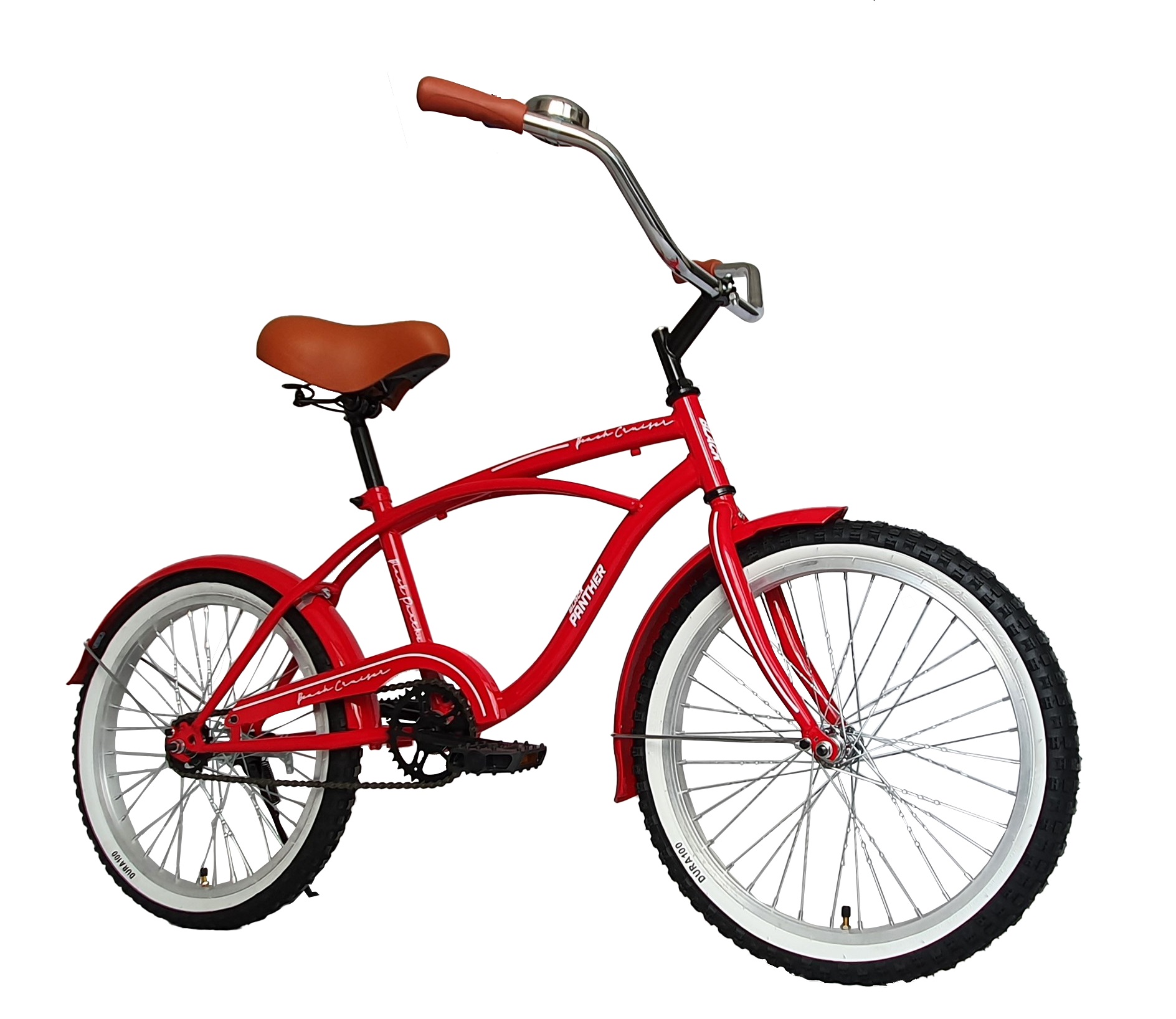 Foto 3 pulgar | Bicicleta Infantil Black Panther Beach Cruiser color Rojo Rodada 20