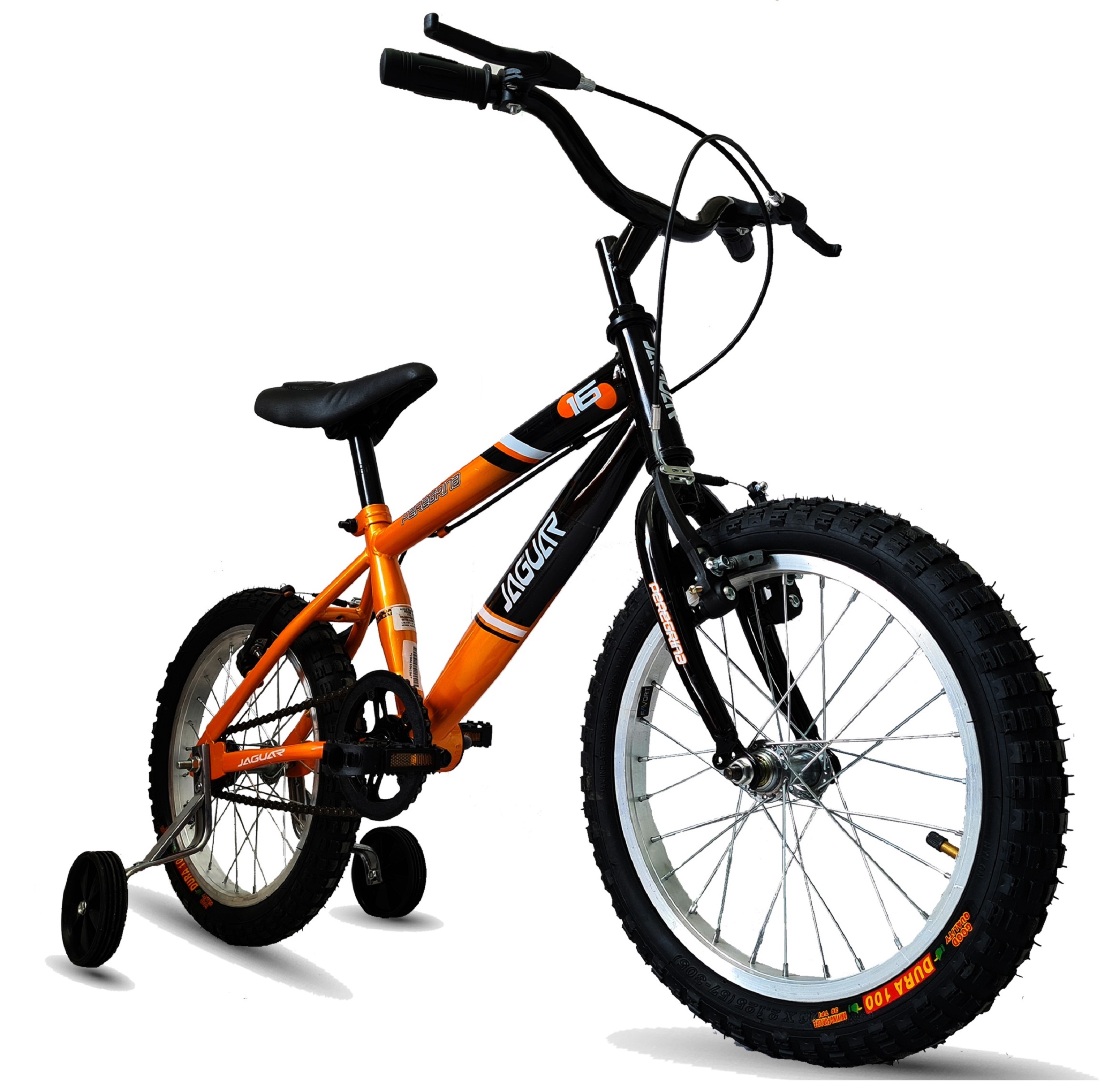Foto 3 pulgar | Bicicleta Jaguar Peregrina Rodada 16 Color Naranja Con Ruedas Entrenadoras