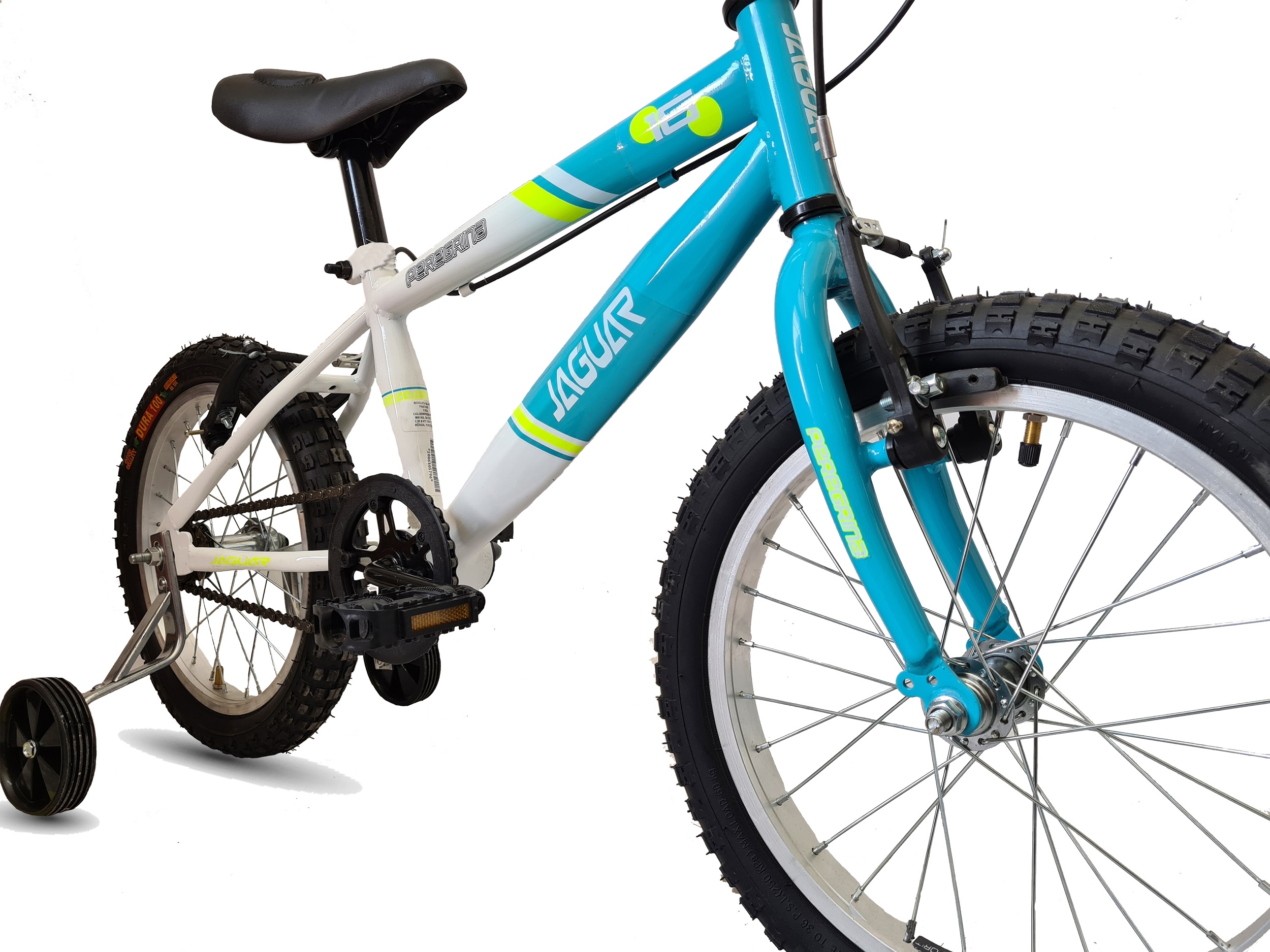 Foto 4 pulgar | Bicicleta Jaguar Peregrina Rodada 16 Color Blanco Con Ruedas Entrenadoras