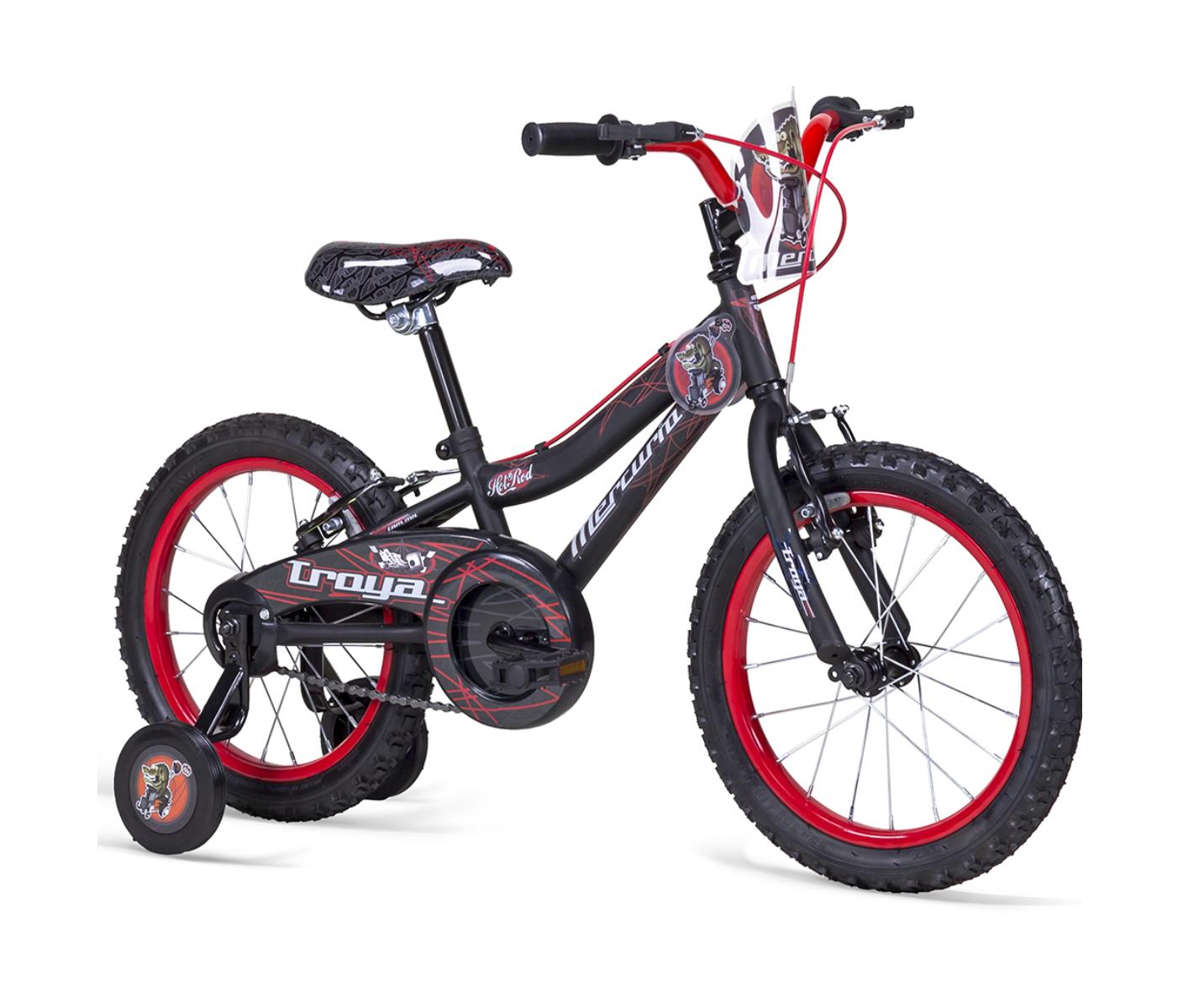 Foto 2 pulgar | Bicicleta Troya 16 Color Negro/ Rojo 2020