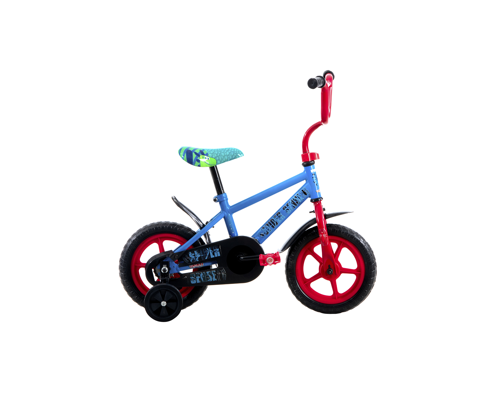 Bicicleta Infantil Veloci Spiderman Eva Rodada 12 Azul