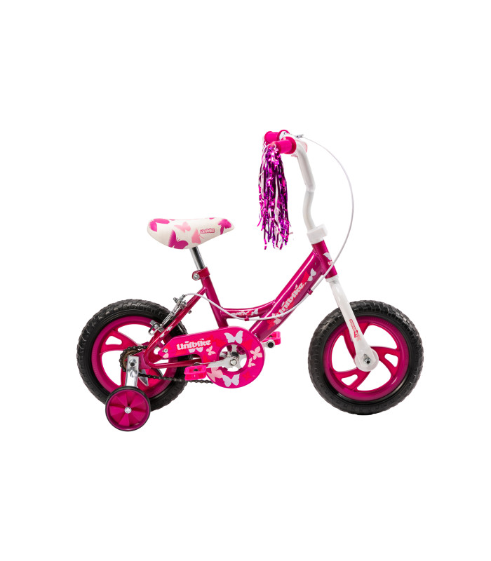 Foto 1 | Bicicleta Infantil Unibike Rodada 12 con Ruedas de Entrenamiento color Fucsia