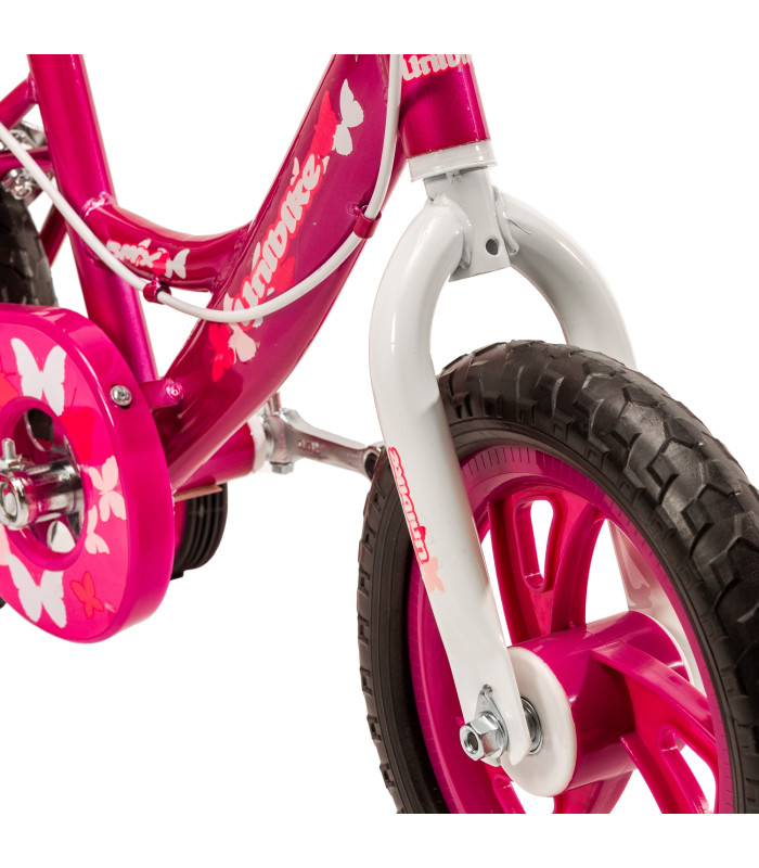 Foto 4 pulgar | Bicicleta Infantil Unibike Rodada 12 con Ruedas de Entrenamiento color Fucsia