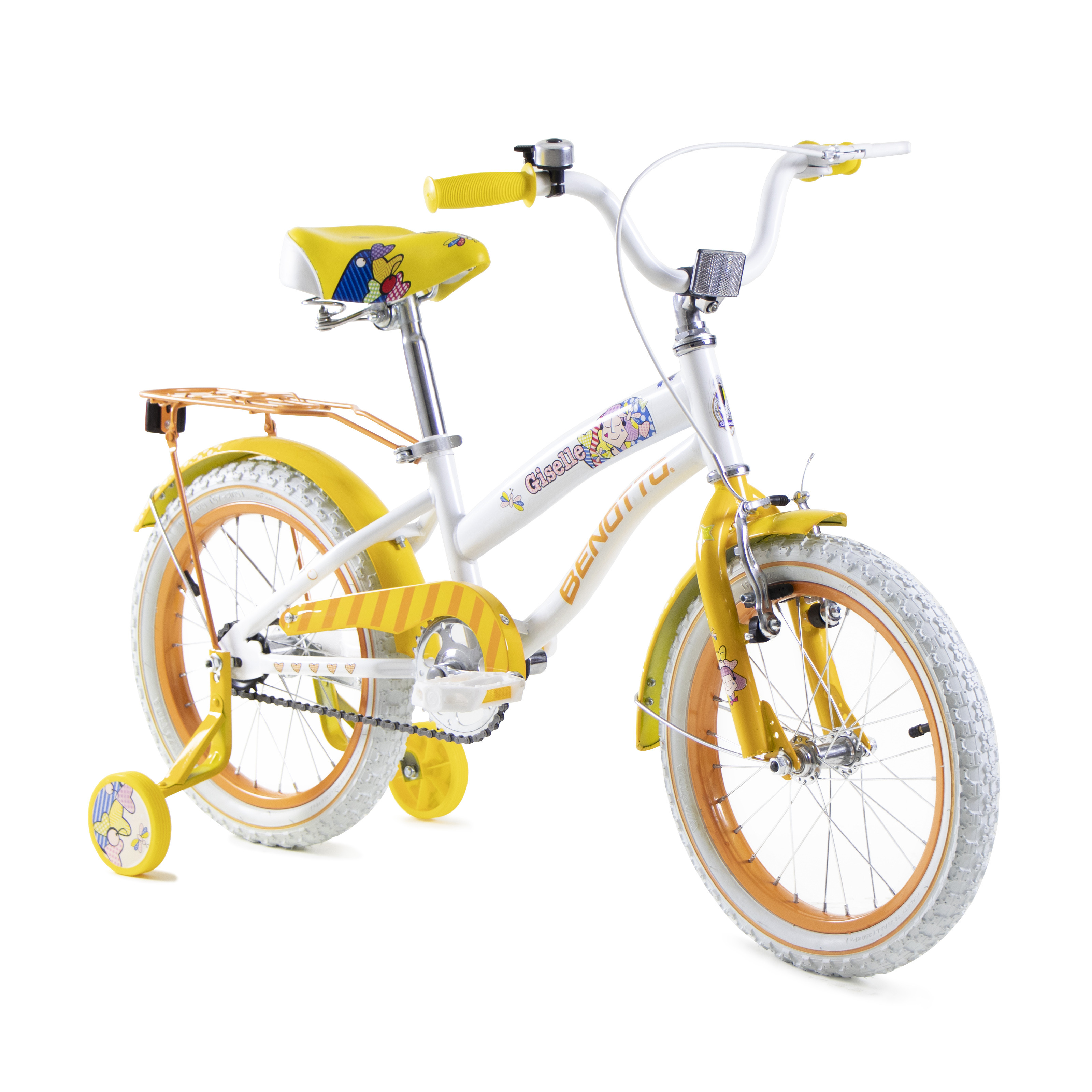 Bicicleta Benotto Acero Cross Giselle R16 1v color Amarillo para Niña