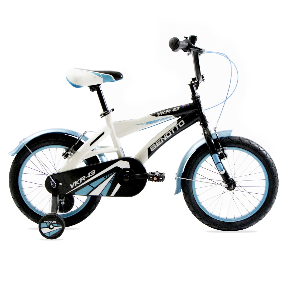 Bicicleta Benotto Cross Vkr-13 R16 1V de Acero color Blanco y Azul para Niño