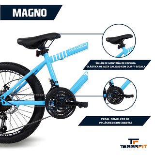 Foto 3 | Bicicleta Infantil Terrafit Magno R20 Acero Inoxidable 21V color Azul