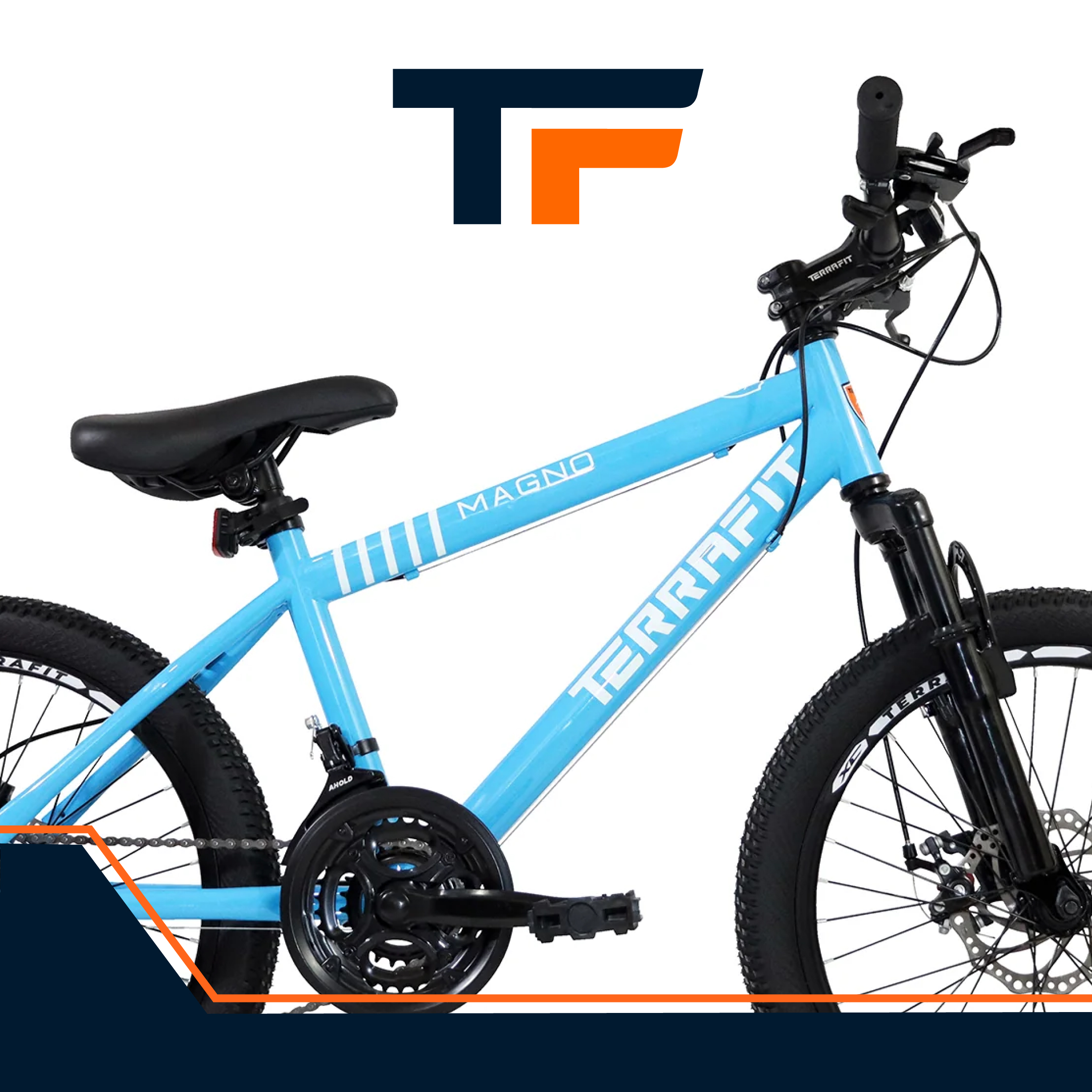 Foto 8 pulgar | Bicicleta Infantil Terrafit Magno R20 Acero Inoxidable 21V color Azul