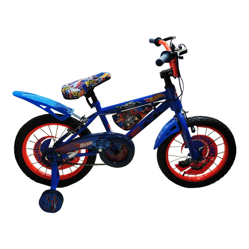 Foto 2 | Bicicleta Rodada -16 Hot Wheels Color Azul Con Rojo
