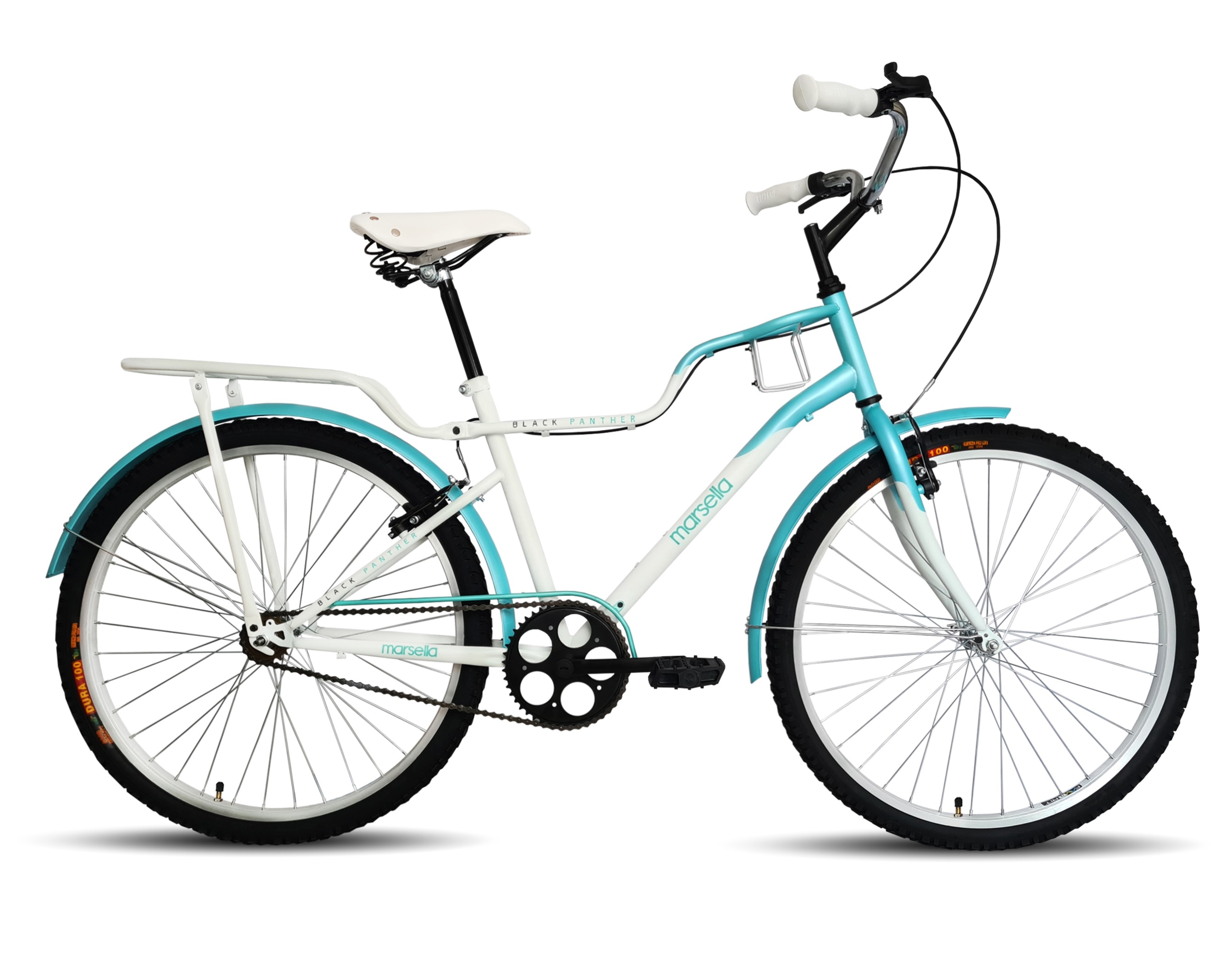 Bicicleta Black Panther Marsella Verde Rodada 26 Portabulto