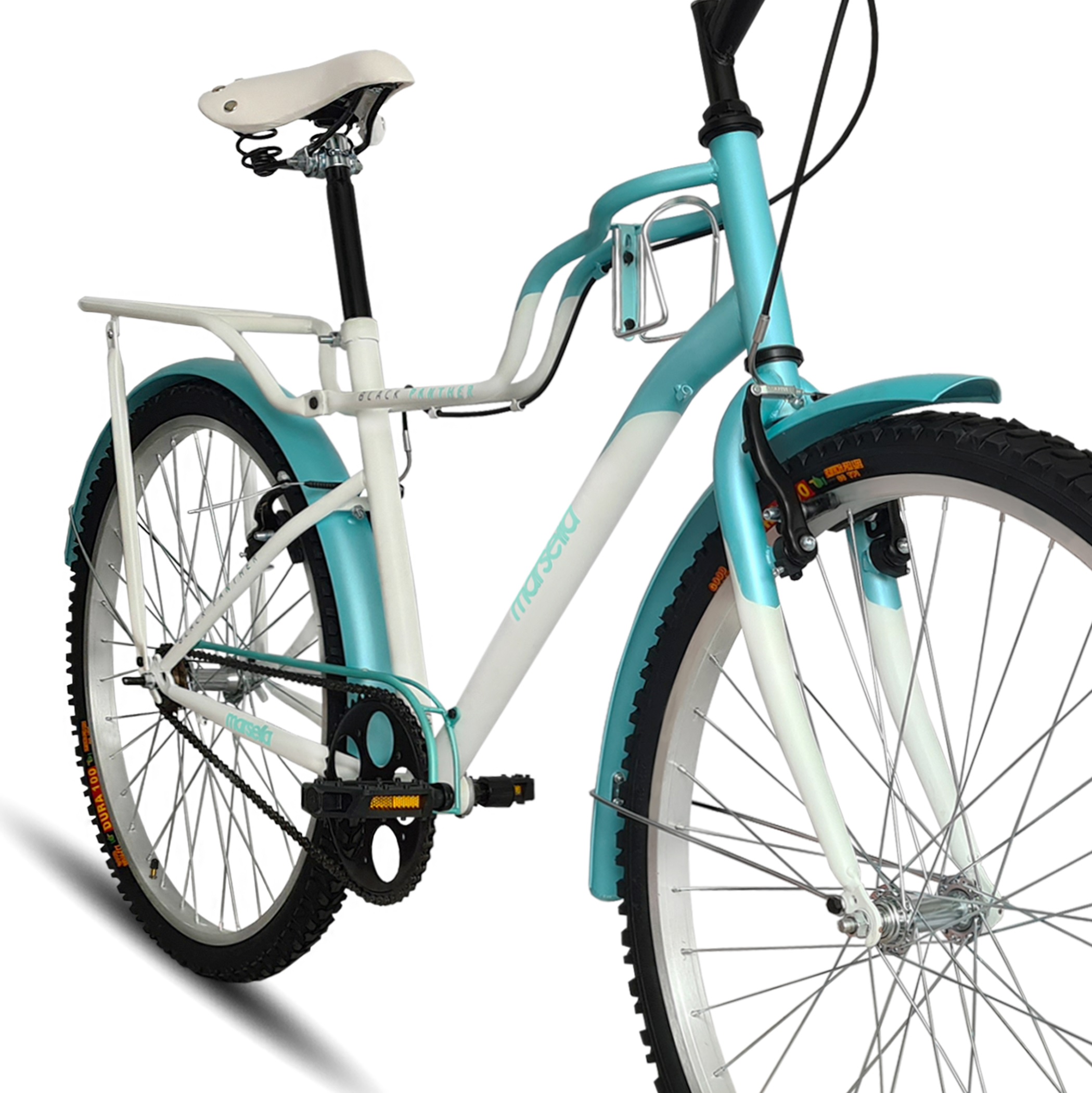 Foto 4 pulgar | Bicicleta Black Panther Marsella Verde Rodada 26 Portabulto